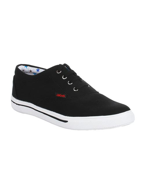 black canvas lace up sneaker - 14949787 - Very Small Image - 1