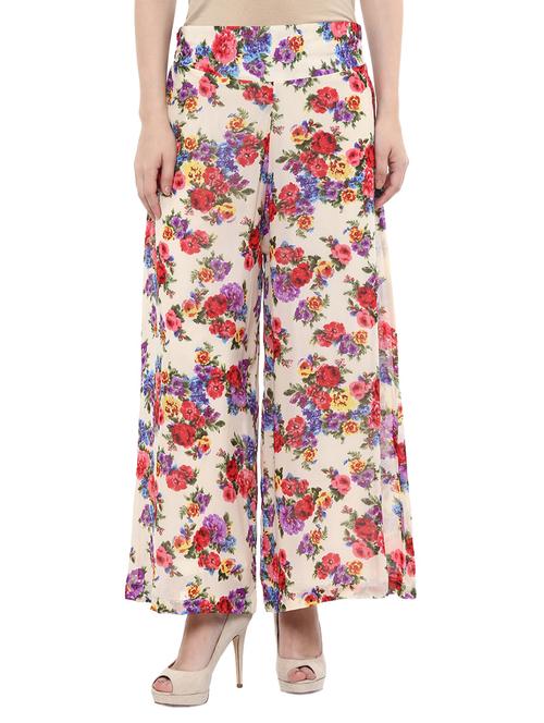 multi colored floral palazzo - 14951147 - Very Small Image - 1