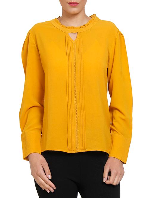 frill trim pin tucked top - 14951231 - Very Small Image - 1