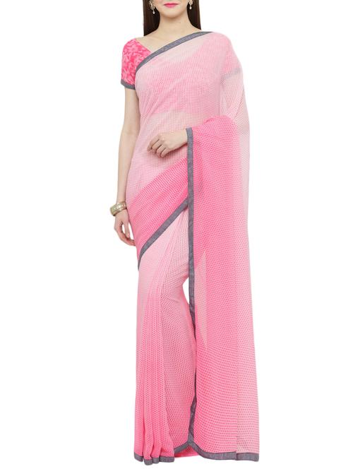 geometrical printed saree with blouse - 14952947 - Very Small Image - 1