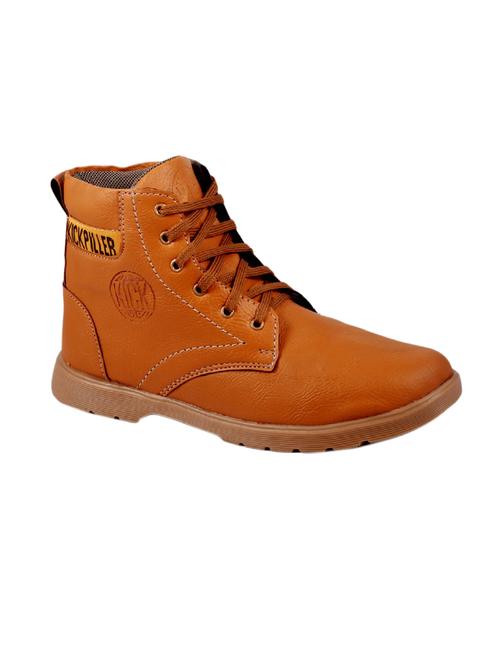 tan leather high ankle boot - 14953267 - Very Small Image - 1