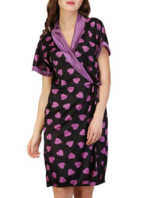 heart print sleepwear robe - 14953337 - Very Small Image - 1