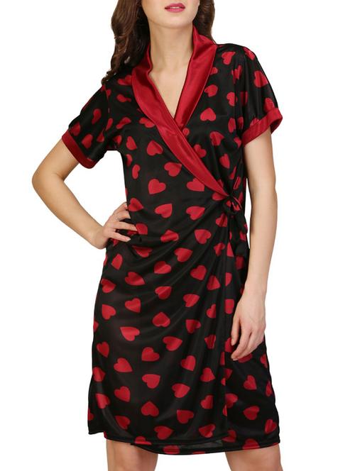 heart print sleepwear robe - 14953339 - Very Small Image - 1