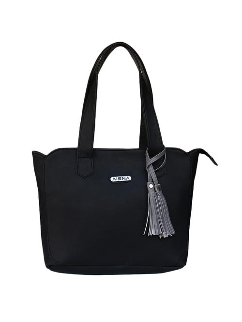 black leatherette regular handbag - 14953643 - Very Small Image - 1