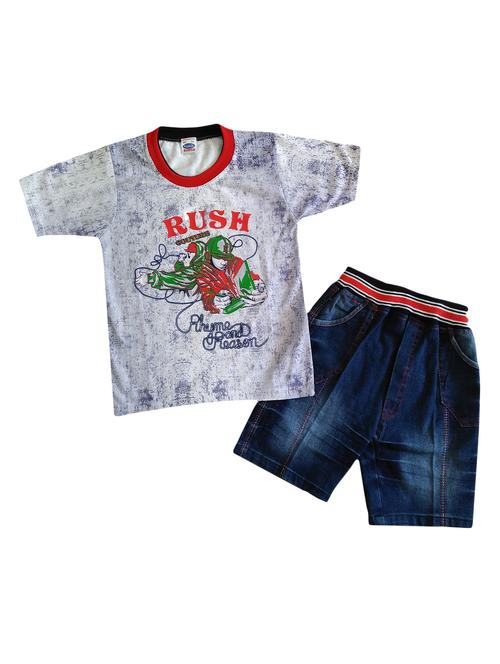 blue cotton shorts set - 14954215 - Very Small Image - 1