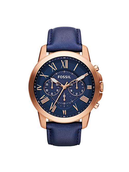fossil blue dial watch for men - 14954459 - Very Small Image - 1