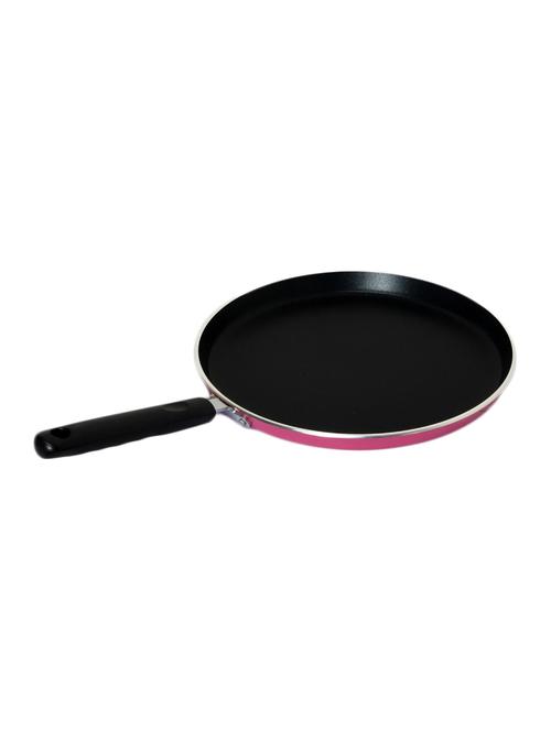 non-stick aluminium mini flat dosa tawa -28cm, pink - 14954804 - Very Small Image - 1
