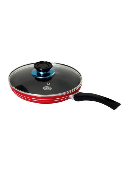 aluminium non-stick round bottom deep-fry pan 22cm red - 14954807 - Very Small Image - 1