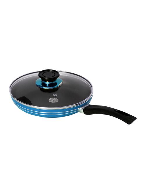 aluminium non-stick round bottom deep-fry pan 24cm blue - 14954808 - Very Small Image - 1