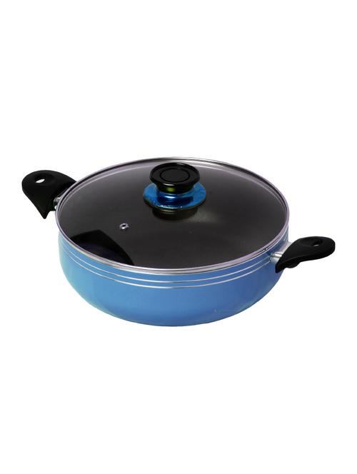 blue aluminium non-stick friendly deep kadai 28cm 4.5ltr - 14954816 - Very Small Image - 1