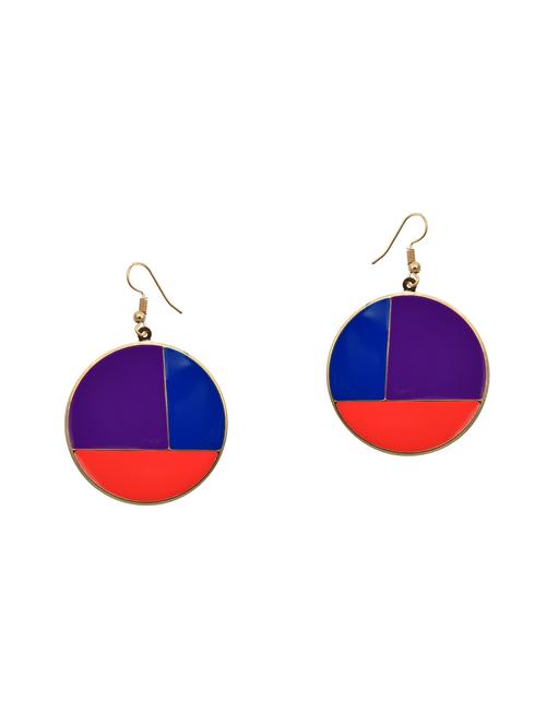 purple metal drop earrings - 14954852 - Very Small Image - 1