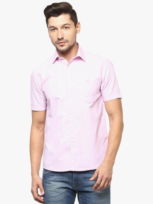 pink cotton casual shirt - 14955150 - Very Small Image - 1