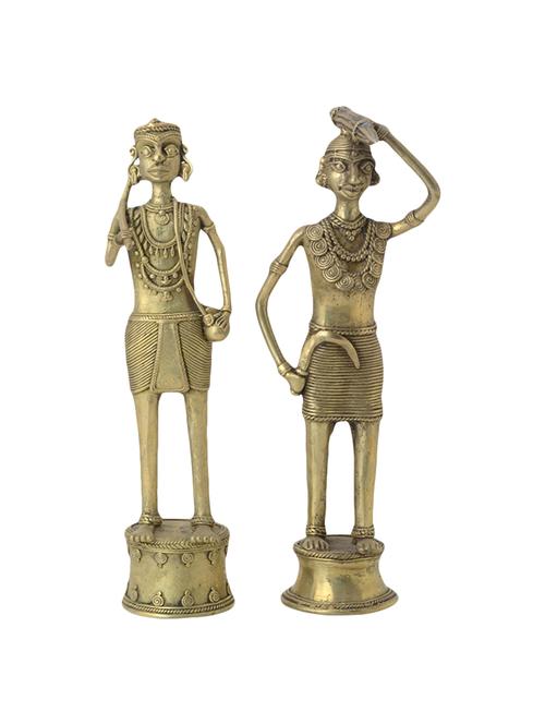 decorative bastar art farmer showpiece handicrafts product - 14955757 - Very Small Image - 1