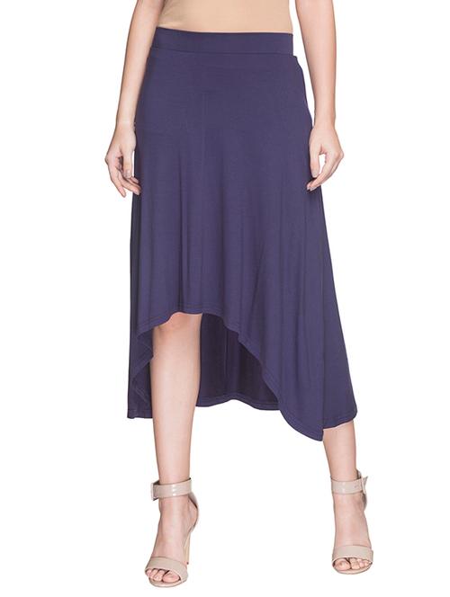 navy blue asymmetric skirt - 14956284 - Very Small Image - 1