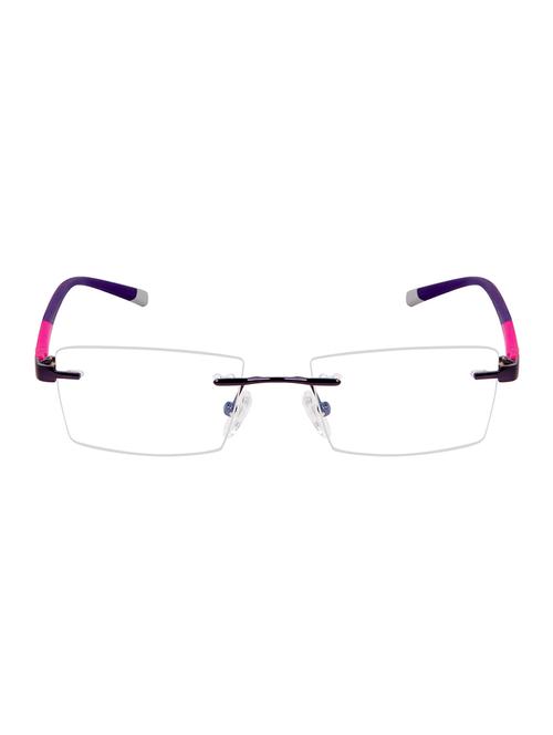 cardon purple rectangular rimless eyeglass - 14956431 - Very Small Image - 1