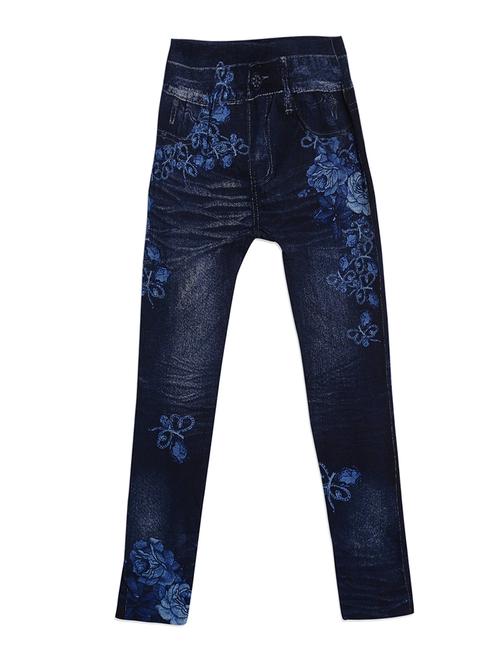 blue cotton blend jegging - 14956494 - Very Small Image - 1