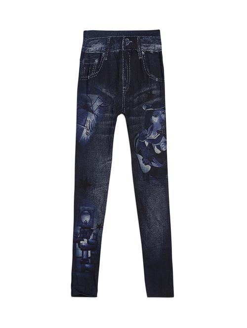 blue cotton jegging - 14956501 - Very Small Image - 1