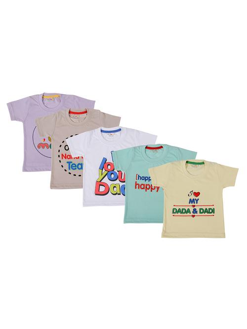 set of 5 multi colored cotton t-shirts - 14956964 - Very Small Image - 1