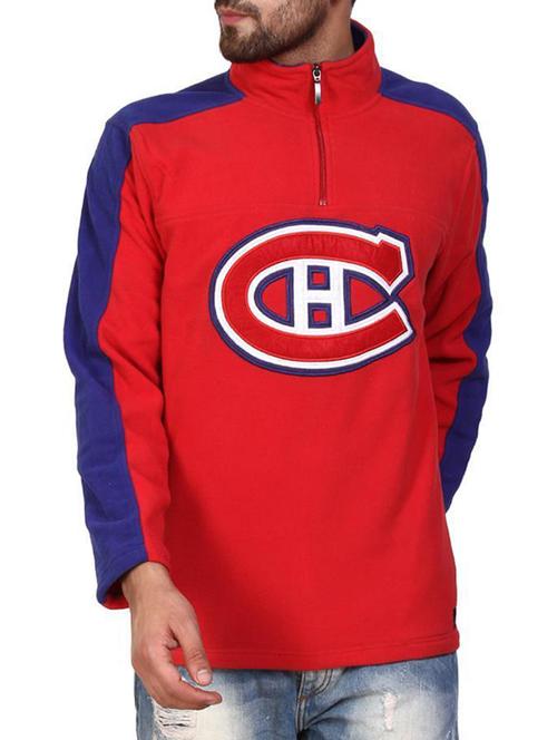 red polyester chest print sweatshirt - 14958462 - Very Small Image - 1