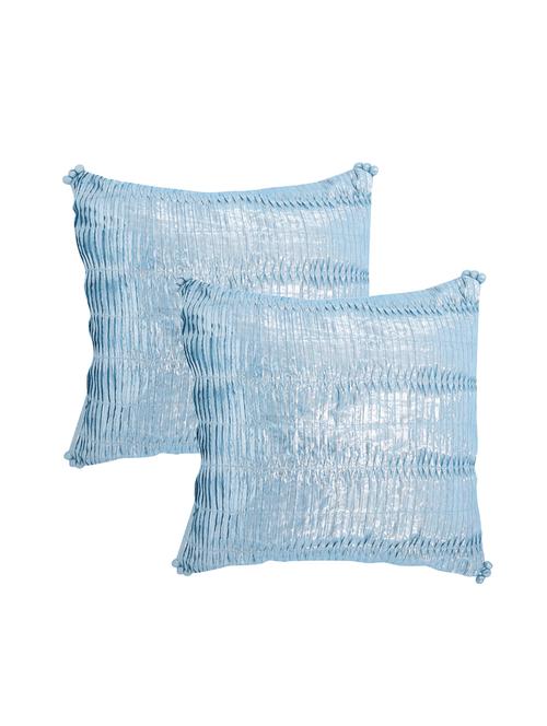 embellished cushion cover ( 45 x 45 cm blue ,pack of 2 ) - 14958514 - Very Small Image - 1