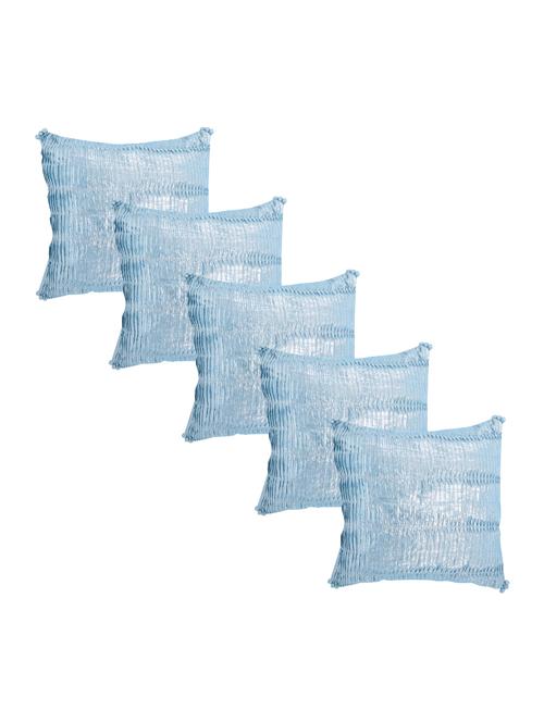 embellished cushion cover ( 45 x 45 cm blue ,pack of 5 ) - 14958516 - Very Small Image - 1