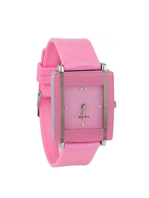 jay creation pink rectangle dial watch - 14959555 - Very Small Image - 1