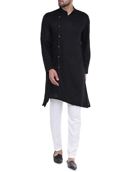 black rayon medium kurta - 14961365 - Very Small Image - 1