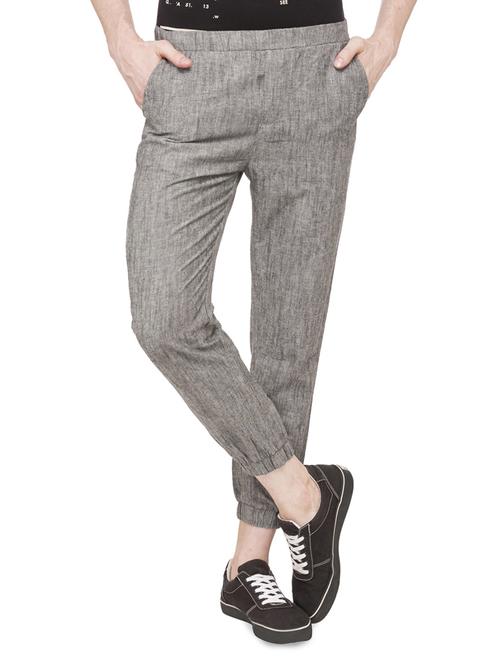 grey cotton jogger - 14961602 - Very Small Image - 1