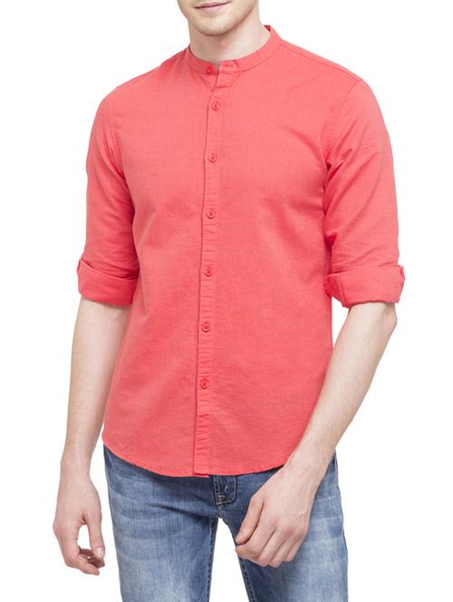 red cotton casual shirt - 14961638 - Very Small Image - 1