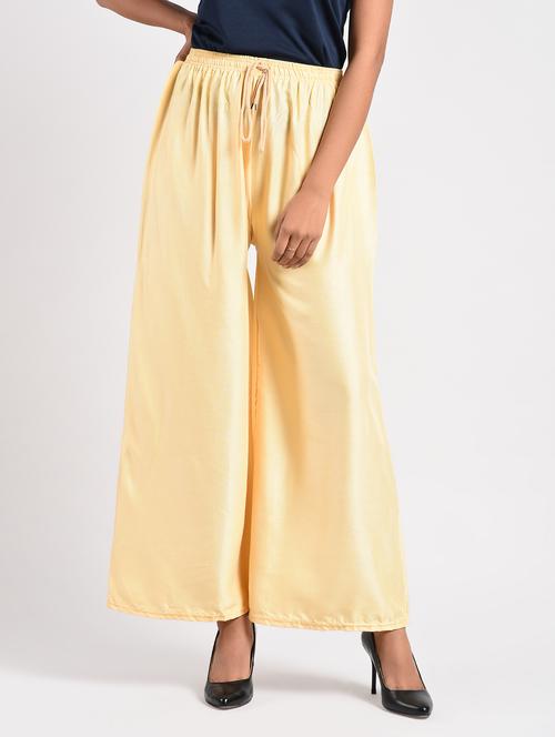 gold solid cotton palazzo - 14961917 - Very Small Image - 1