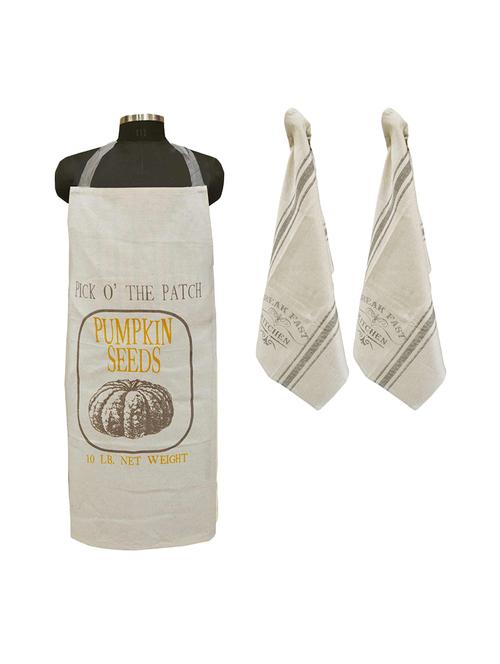 pumpkin seeds kitchen linen set - 14962691 - Very Small Image - 1