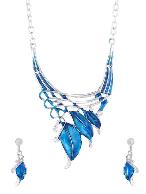 blue metal long necklace - 14964474 - Very Small Image - 1