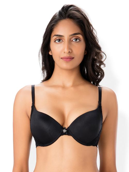 floral laced plunge bra - 14965069 - Very Small Image - 1