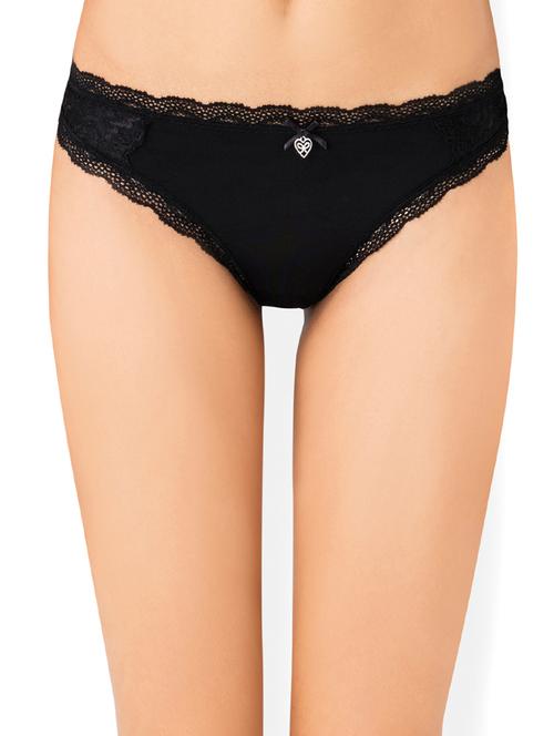 bow patch lace trim bikini panty - 14965096 - Very Small Image - 1