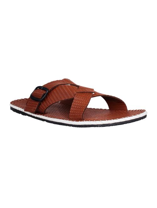 tan leather slip on slipper - 14965127 - Very Small Image - 1