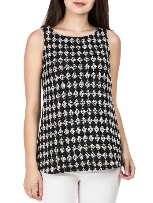 black printed rayon top - 14965160 - Very Small Image - 1