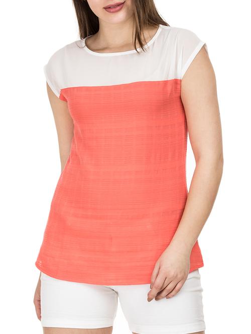 solid orange rayon top - 14965162 - Very Small Image - 1
