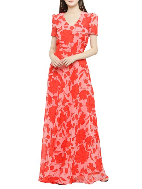 red printed maxi dress - 14966363 - Very Small Image - 1