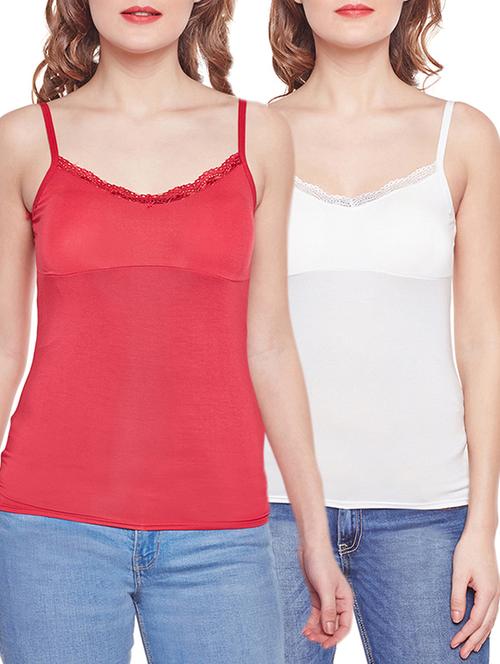 set of 2 multi colored cotton camisole - 14966793 - Very Small Image - 1