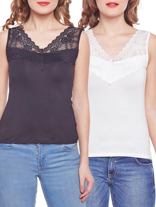 set of 2 lace detail camisole - 14966809 - Very Small Image - 1