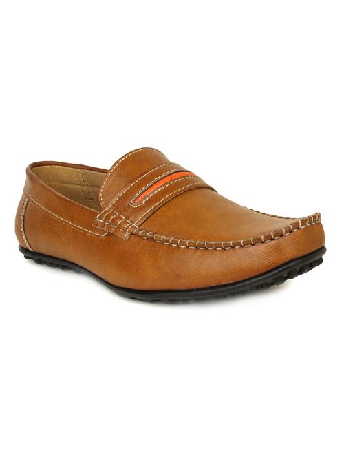 tan leatherette slip on loafer - 14966930 - Very Small Image - 1