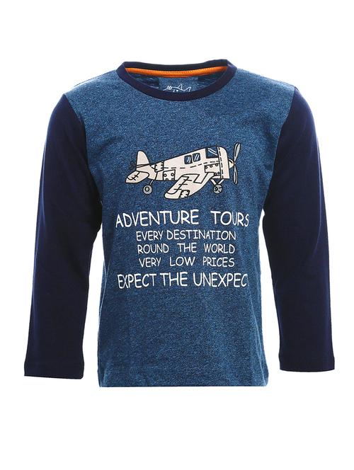 blue cotton t-shirt - 14968165 - Very Small Image - 1
