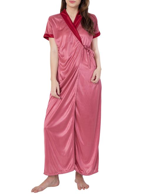contrast detail sleepwear robe - 14968217 - Very Small Image - 1