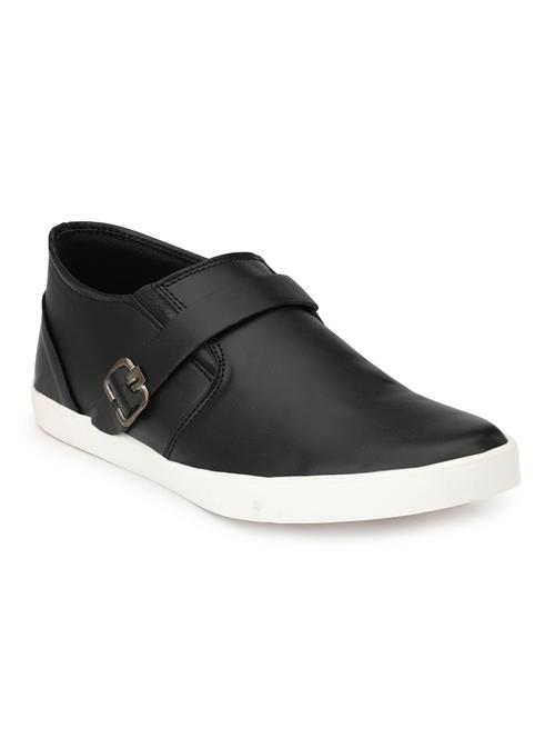 black leatherette casual slipon - 14969593 - Very Small Image - 1