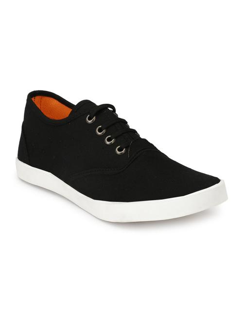 black canvas lace up sneaker - 14969595 - Very Small Image - 1