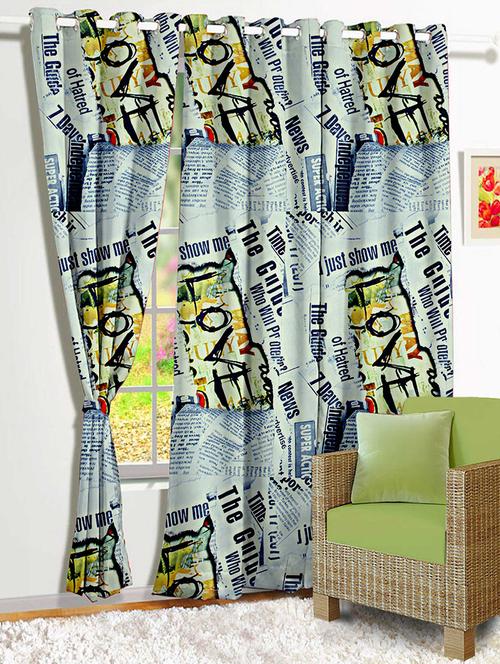 1 pc digital print window curtain-5 feet - 14970354 - Very Small Image - 1