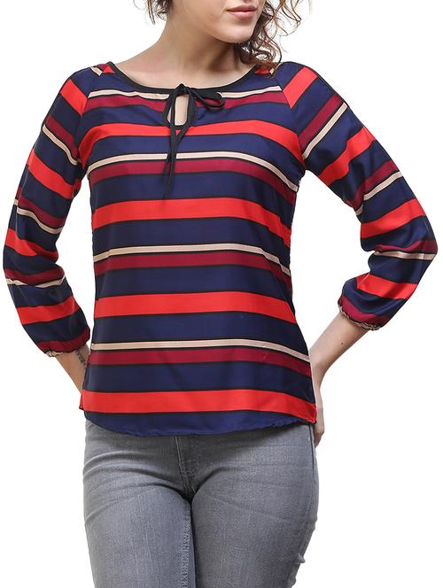 navy blue striped top - 14970809 - Very Small Image - 1