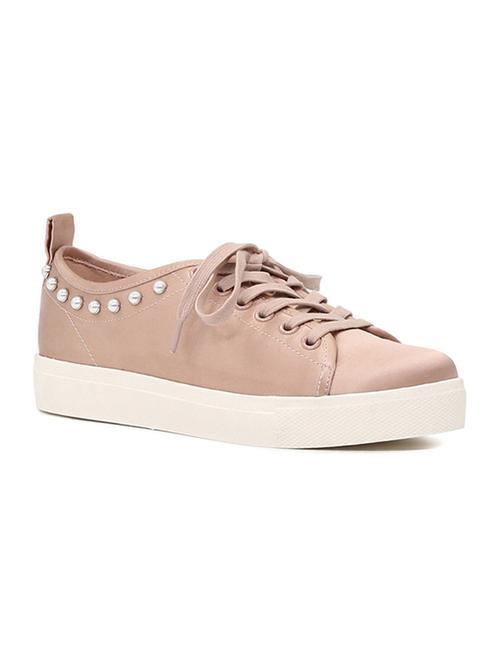 pink satin laceup sneakers - 14970923 - Very Small Image - 1