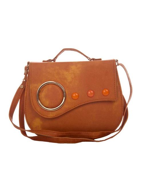 brown leatherette (pu) sling bag - 14972354 - Very Small Image - 1