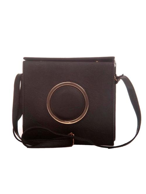 black leatherette (pu) sling bag - 14972359 - Very Small Image - 1